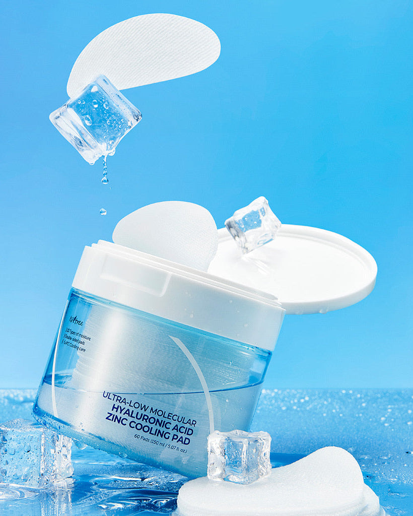 Ultra-Low Molecular Hyaluronic Acid Zinc Cooling Pad 150ml 60 Sheets