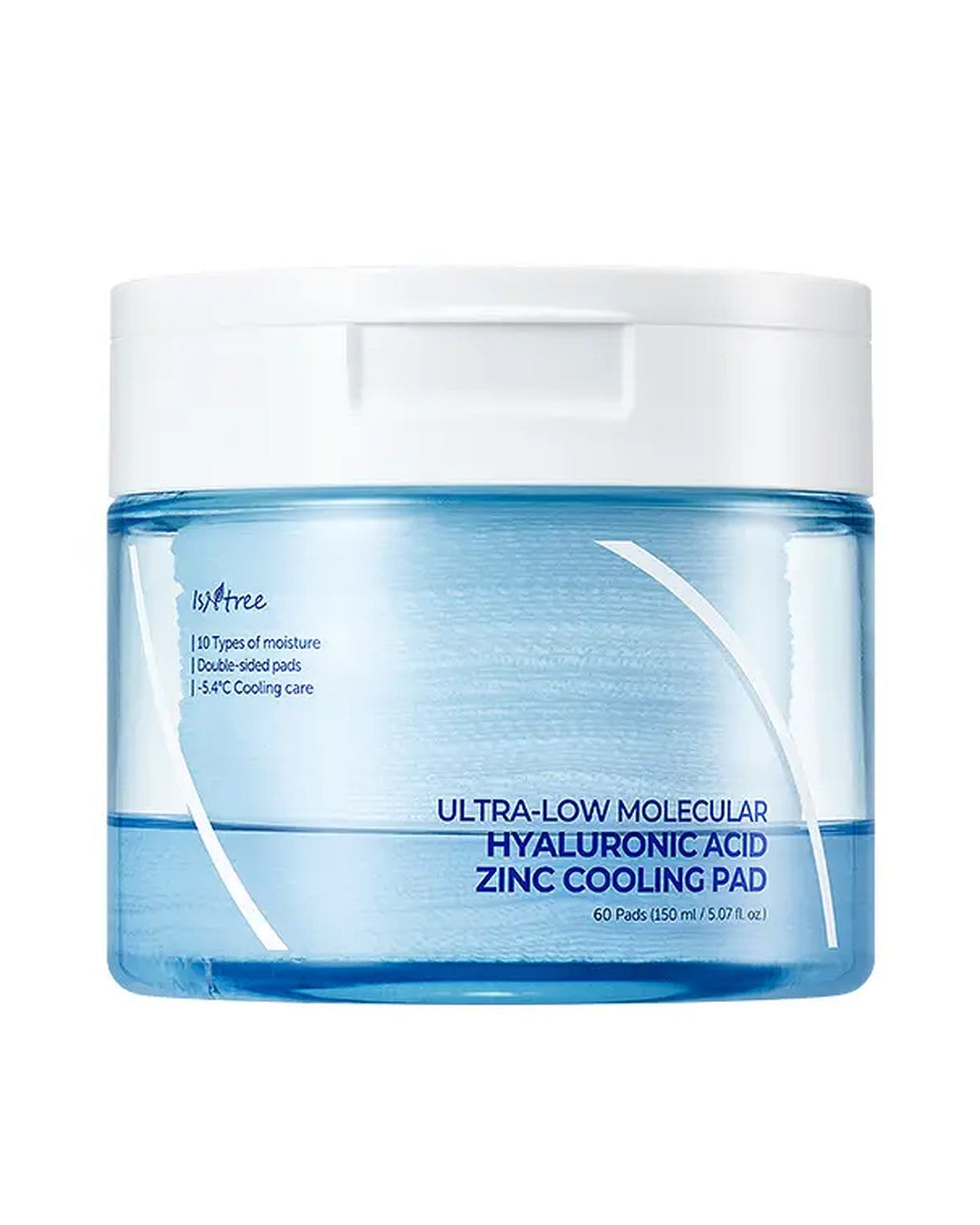 Ultra-Low Molecular Hyaluronic Acid Zinc Cooling Pad 150ml 60 Sheets