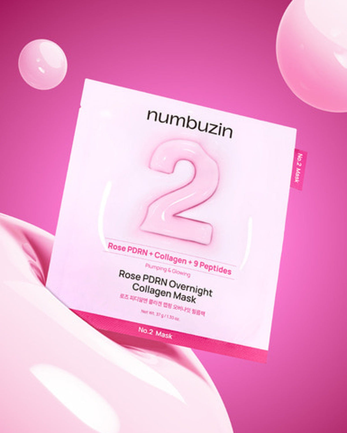 No.2 Rose PDRN Overnight Collagen Mask 37g (4ea)