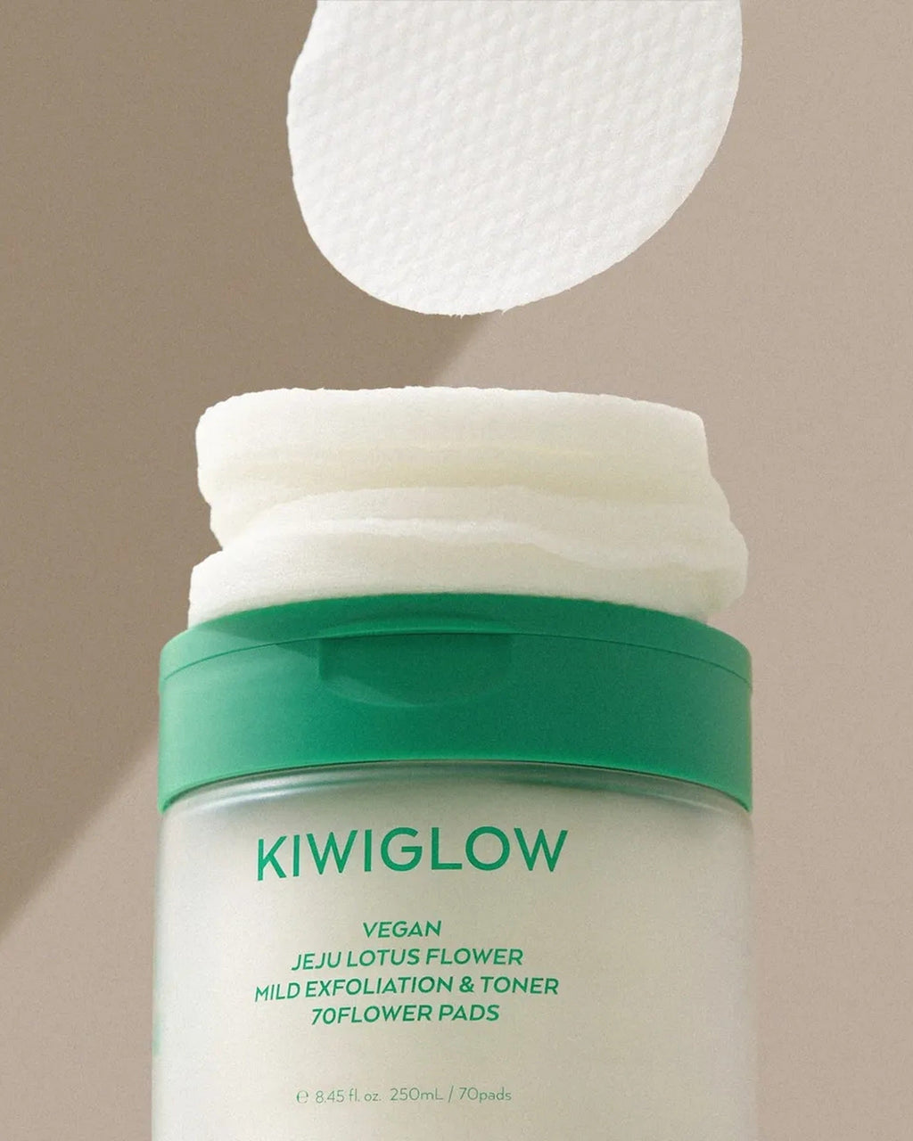 Vegan Jeju Lotus Flower Mild Exfoliation & Toner Flower Pads 250ml (70ea)